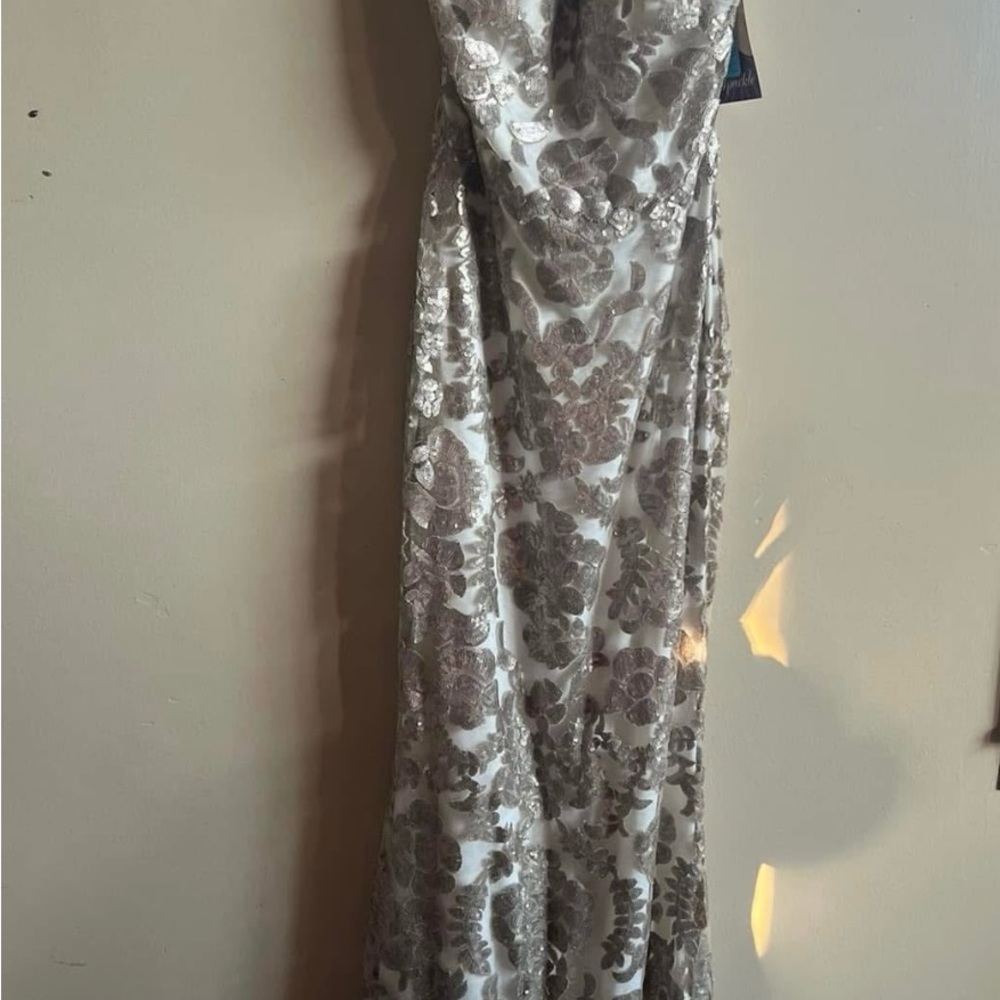 Sparkle Brand Size 10 Ivory/Bronze Prom Gown- NWT!!